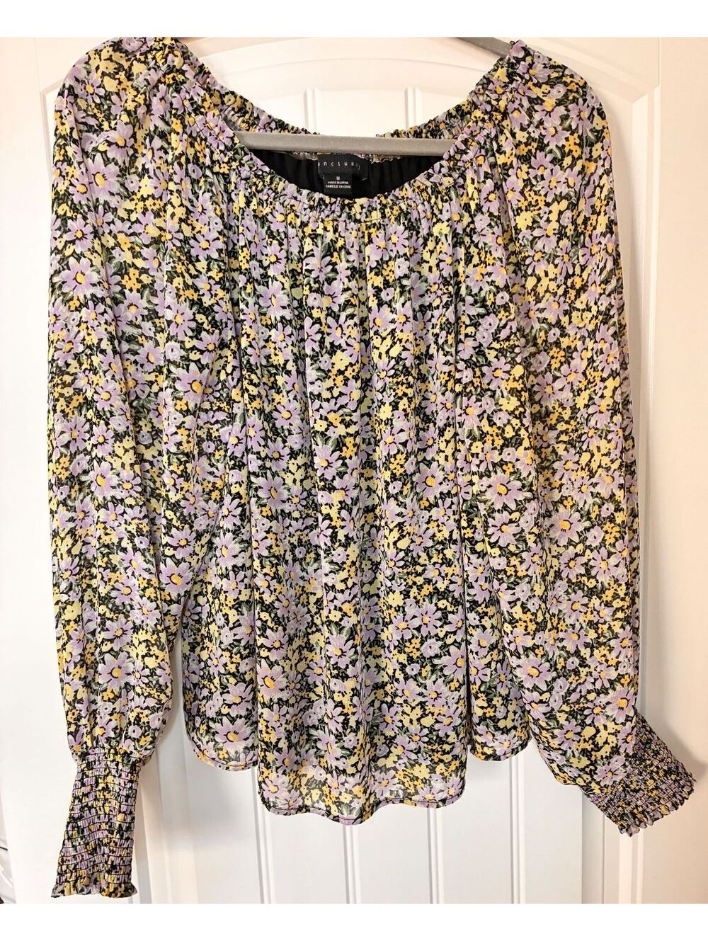 Sanctuary Medium Floral Long Sleeve Blouse